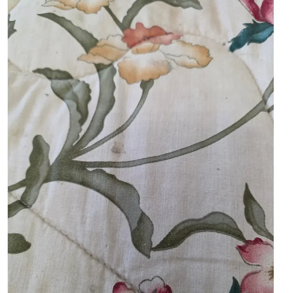 VTG Croscill Floral Chintz Reversible King Comforter & 2 Shams Cottagecore READ